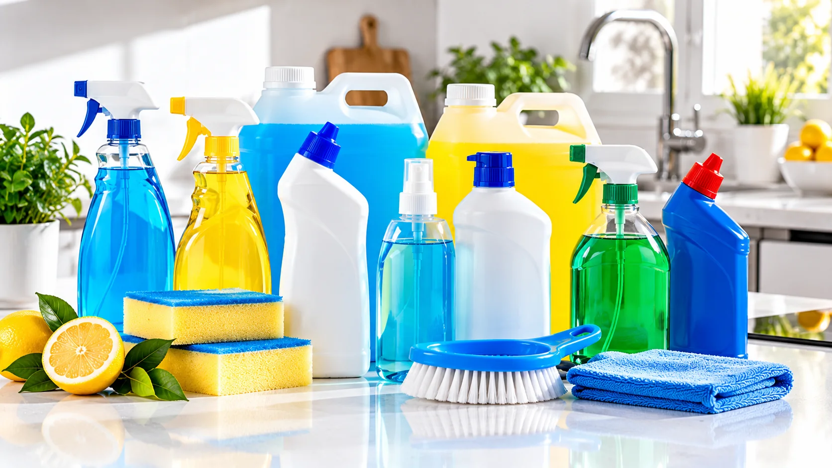 Productos de limpieza para el hogar y espacios de trabajo